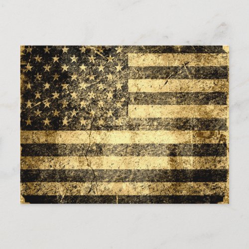 Old American Flag Grunge 2 Postcard
