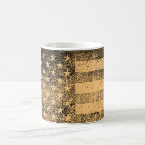 Old American Flag Grunge Coffee Mug