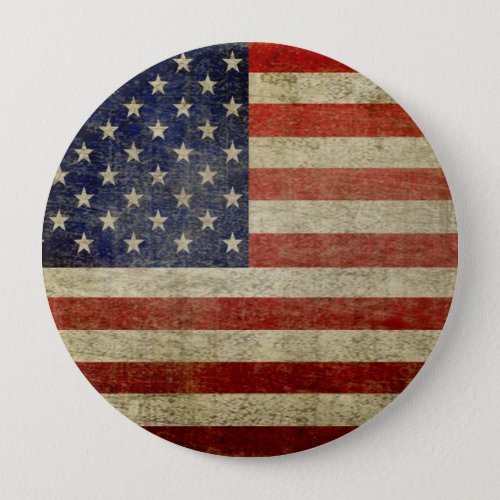 Old American Flag Pinback Button