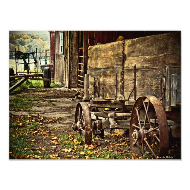 Old Amish Wagon Photo Print (Front)