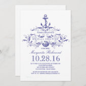 old anchor nautical bridal shower invite (Front/Back)
