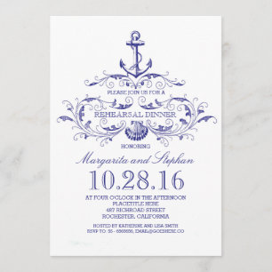 old anchor nautical rehearsal dinner invite