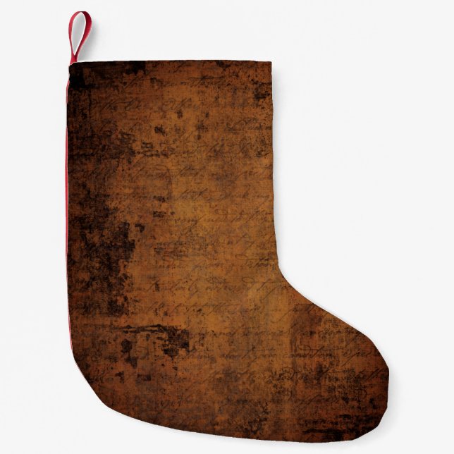Old ancient vintage texture small christmas stocking (Front)