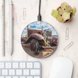 Old and abandoned car #3 in Solitaire, Namibia Wireless Charger