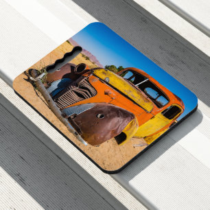 Old and abandoned car in Solitaire, Namibia Seat Cushion