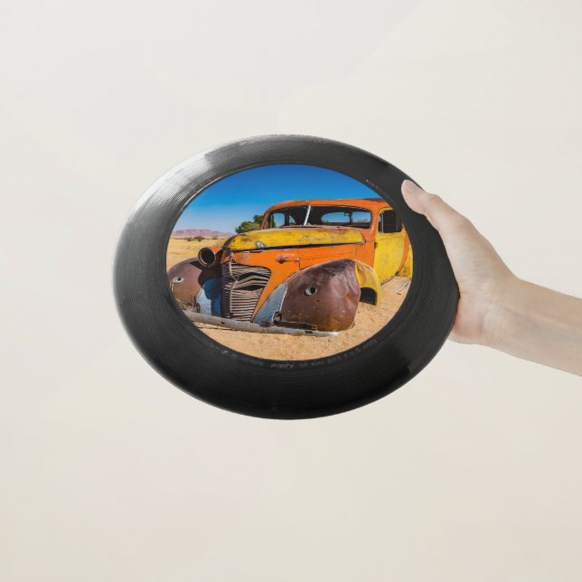 Old and abandoned car in Solitaire, Namibia Wham-O Frisbee (In Hand)