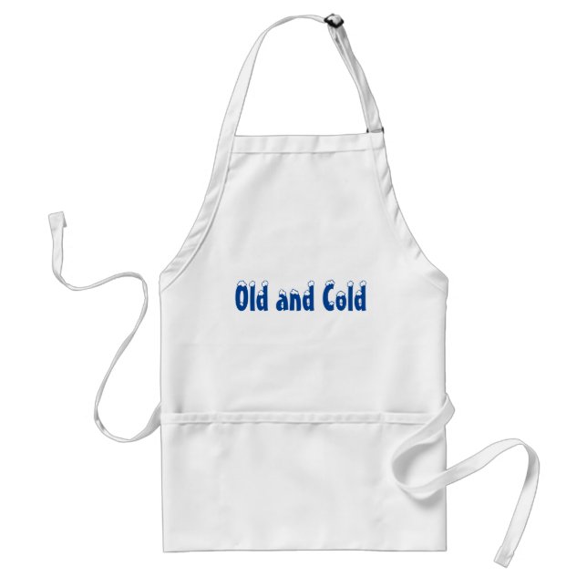 Old and Cold Adult Apron (Front)