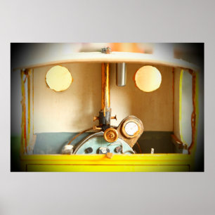 Old and dirty interior scratch build design of min poster