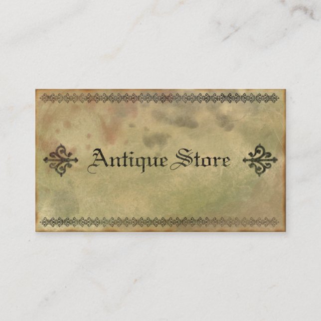 Old and Grungy Antique Vintage Business Card (Front)
