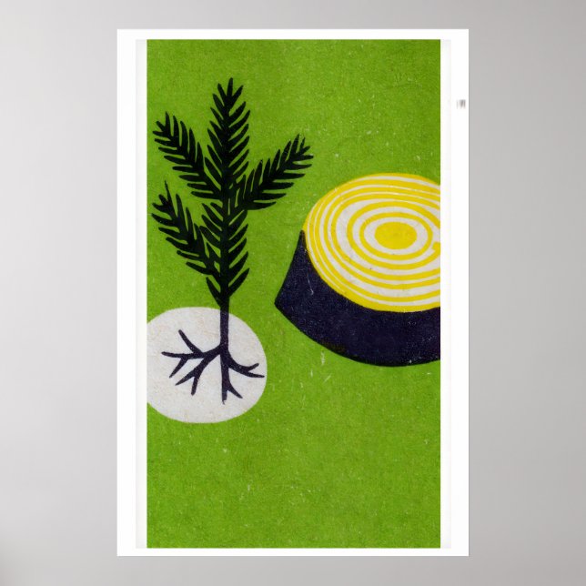 Old and New Tree - Matchbox Print - Aesthetic Wall (Front)