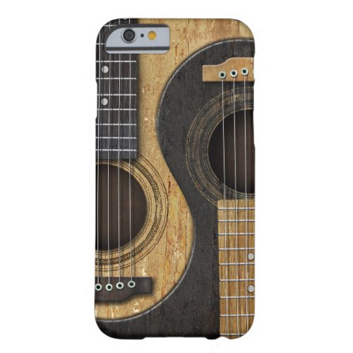 Old and Worn Acoustic Guitars Yin Yang Barely There iPhone 6 Case