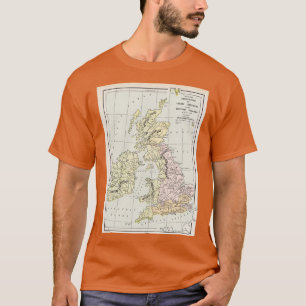 Old AngloSaxon British Isles Map 1901 Vintage Grea T-Shirt
