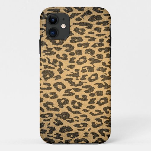 Old Animal print fur of leopard 2 iPhone 11 Case