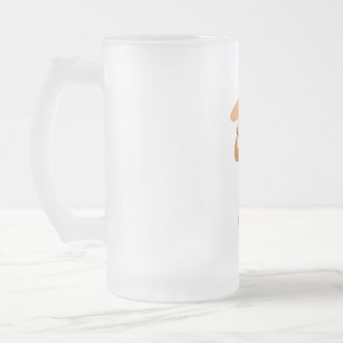 OLD ANIMALS 4 FROSTED GLASS BEER MUG