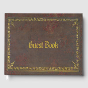 Old antique book Goth style guest book