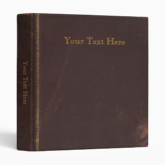 Old Antique book, retro faux leather bound 3 Ring Binder