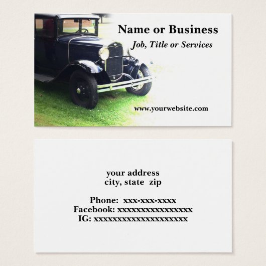 old antique car (Front & Back)