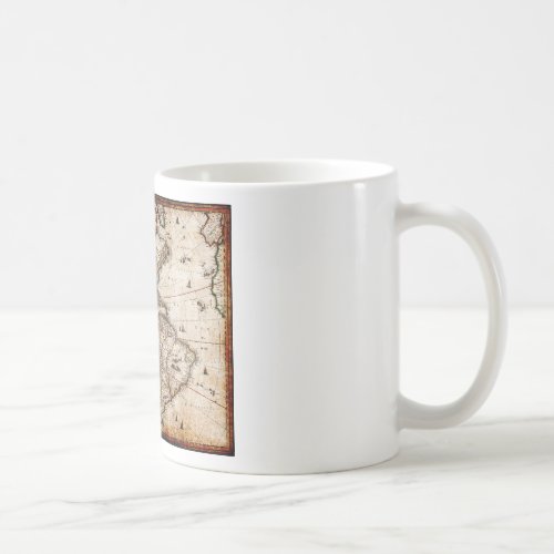 Old Antique North  South America Map Coffee Mug