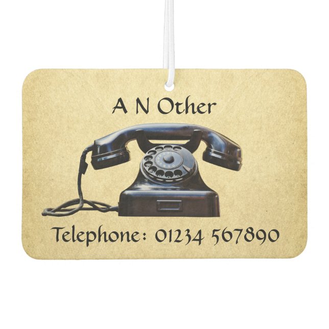 Old Antique Telephone Air Freshener (Front)