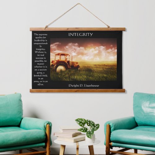Old antique tractor in farmers field hanging tapestry