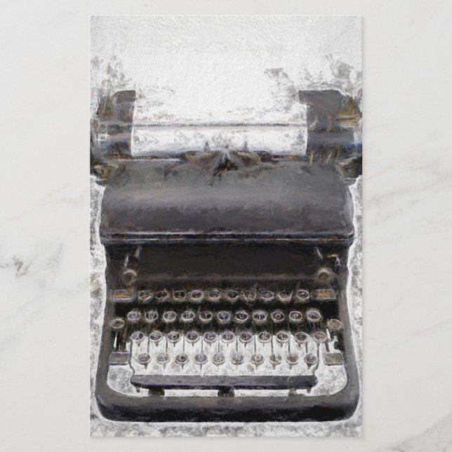 old antique typewriter stationery (Front)