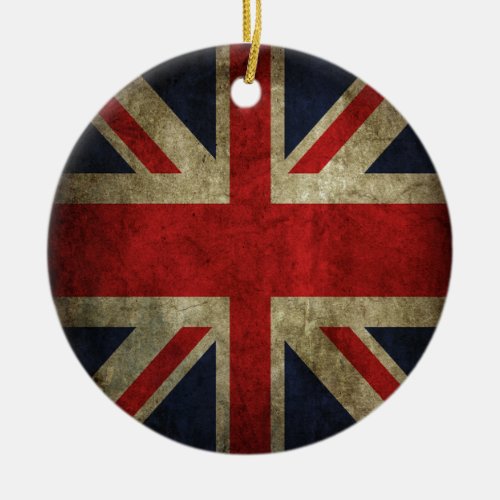 Old Antique UK British Union Jack Flag Ceramic Ornament