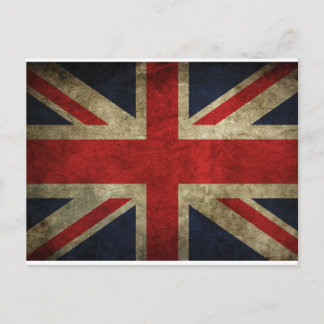 Old Antique UK British Union Jack Flag Postcard