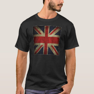 Old Antique UK British Union Jack Flag T-Shirt