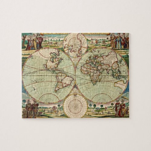 Old Antique Vintage General Map of the World Jigsaw Puzzle