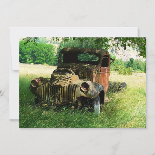Old Antique Vintage Truck Invitation (Front)