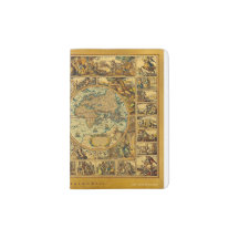 Old Antique Vintage World map illustrated