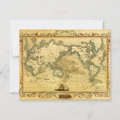 Old Antique World Map