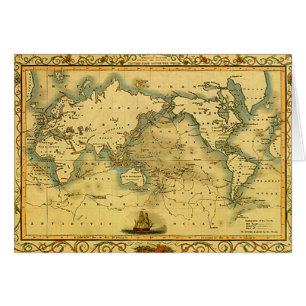 Old Antique World Map