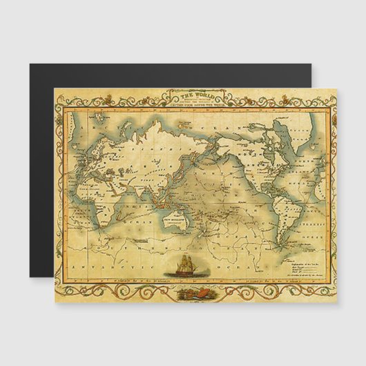 Old Antique World Map (Front/Back)