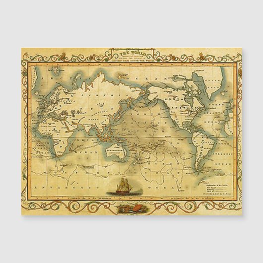 Old Antique World Map (Front)