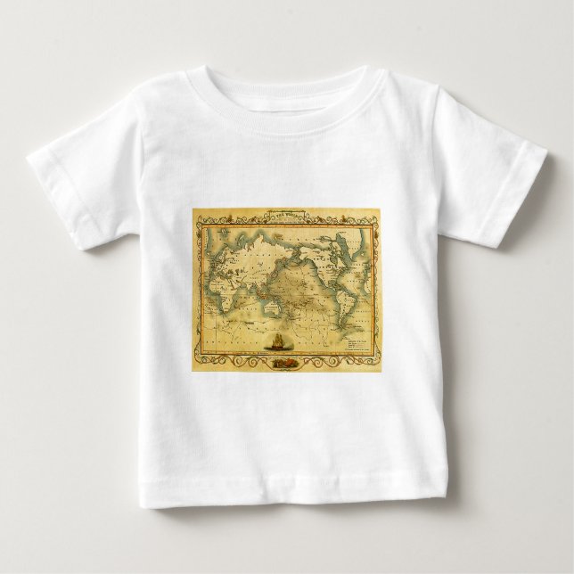 Old Antique World Map Baby T-Shirt (Front)