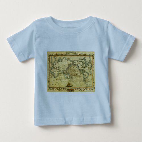 Old Antique World Map Baby T_Shirt