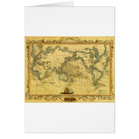 Old Antique World Map Cards (Front)