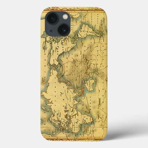 Old Antique World Map iPhone 13 Case