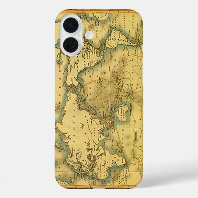 Old Antique World Map Case-Mate iPhone Case (Back)