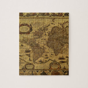 Old Antique World Map Jigsaw Puzzle