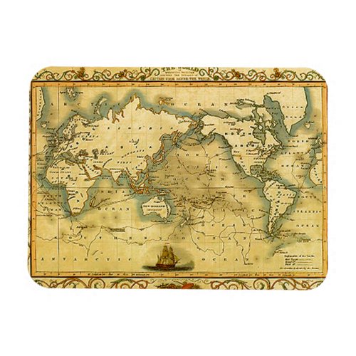 Old Antique World Map Magnet