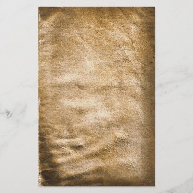 Old Antique Wrinkled Stained  Stationery (Front)