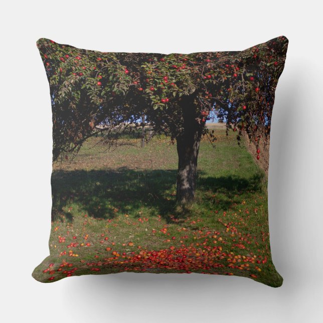 Old Apple Tree Throw Pillow (Front)