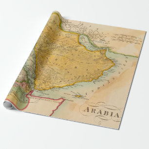 Old Arabian Peninsula Map (1912)  Wrapping Paper