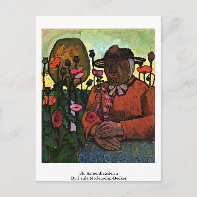 Old Armenhauslerin By Paula Modersohn-Becker Postcard (Front)