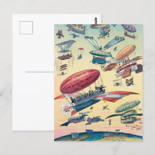 Old Aviation Vintage Postcard Antique