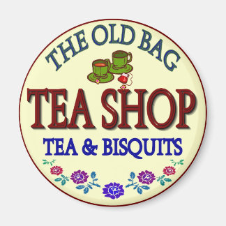 Old Bag Tea Shop Logo Magnet