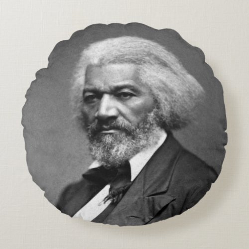 Old Bailey Douglass African American Hero Round Pillow