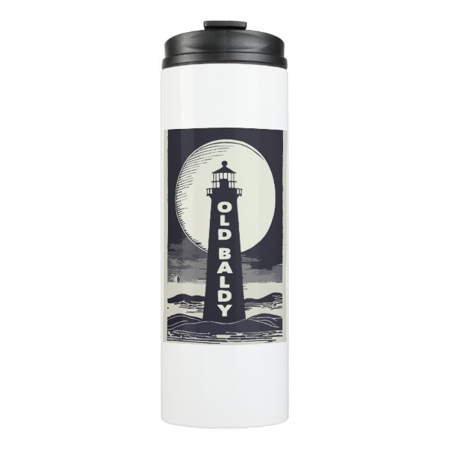 Old Baldy Lighthouse North Carolina Moon Thermal Tumbler (Front)